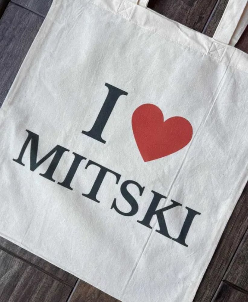 Torba tote bag mitski serce heart beige
