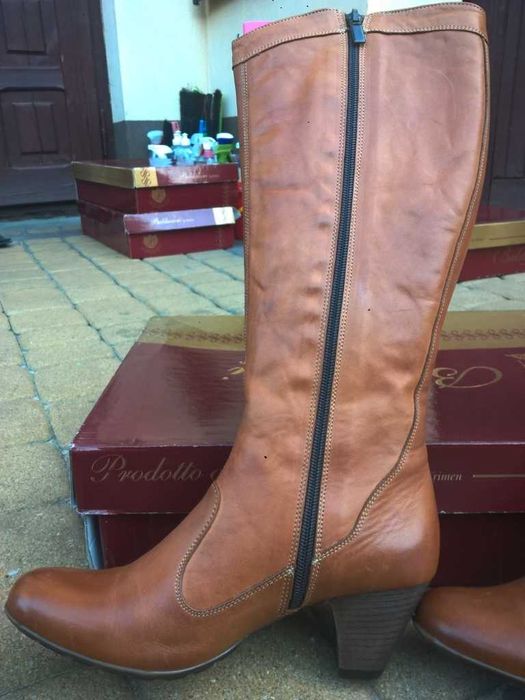 NOWE Buty-Kozaki OFICERKI Damskie37 Natural skóra100% MIÓD I-Klasa Gw6