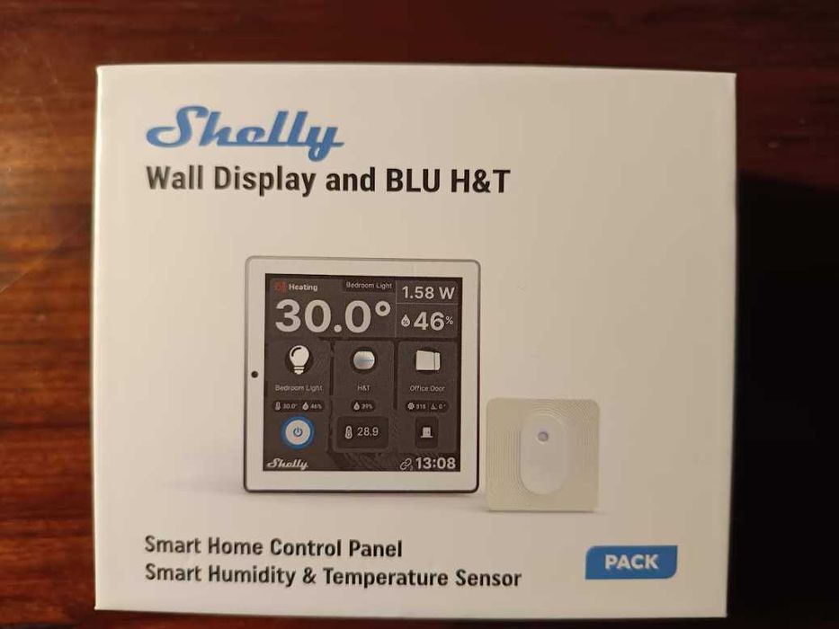 Shelly Wall Display Ecrã de Parede de 4'' + Sensor BLU H&T
