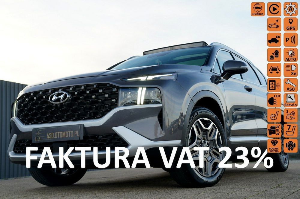 Hyundai Santa Fe FUL LED panorama skóra kamery wentylacja parktronik 7 os.TOTALNY MAX