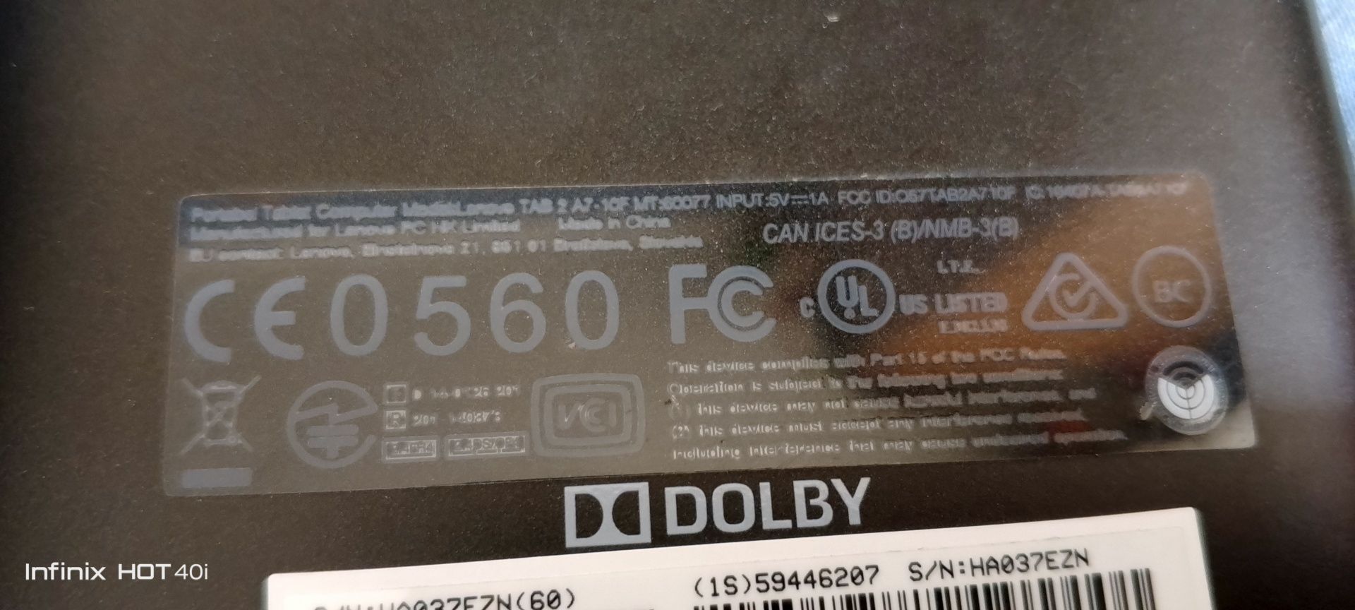 Tablet Lenovo TAB A7-10f