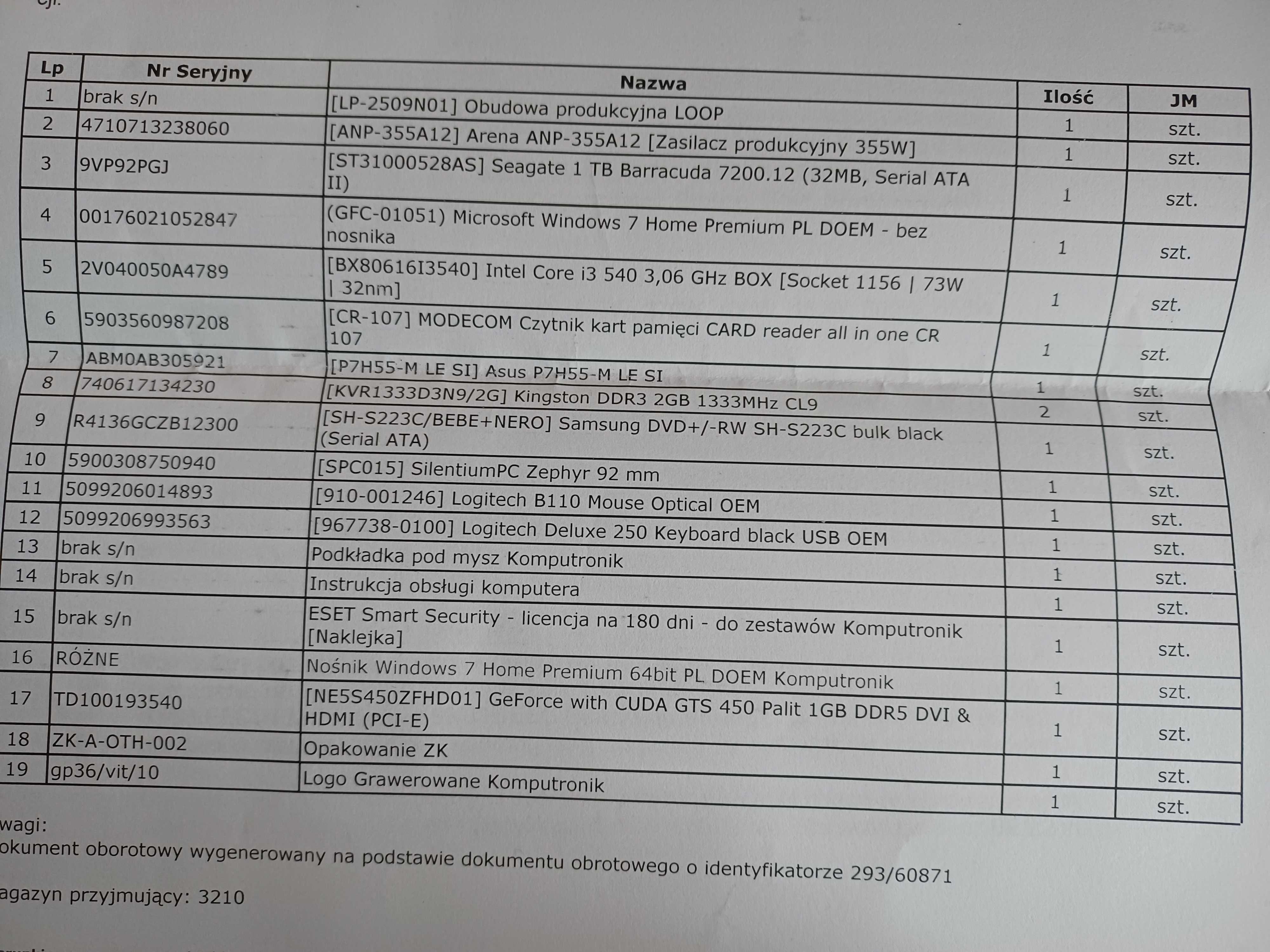 Sprzedam komputer stacjonarny firmy Komputronik