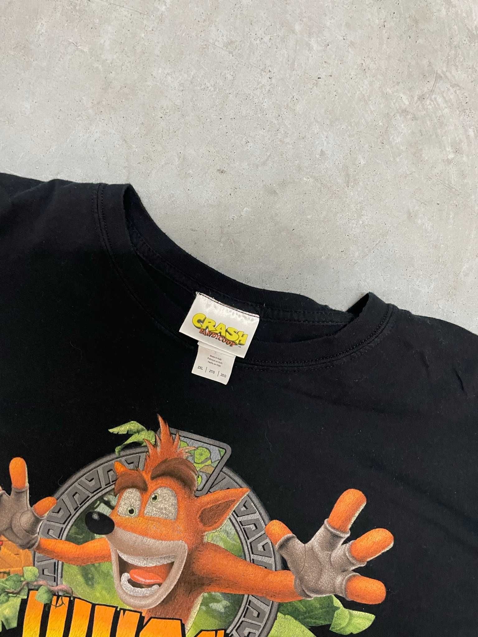 Crash Bandicoot oversize black T-shirt koszulka z dużym nadrukiem