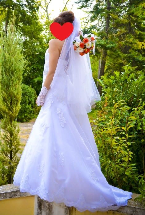 Шикарное свадебное платье, модель рыбка, не венчанное, б.у.