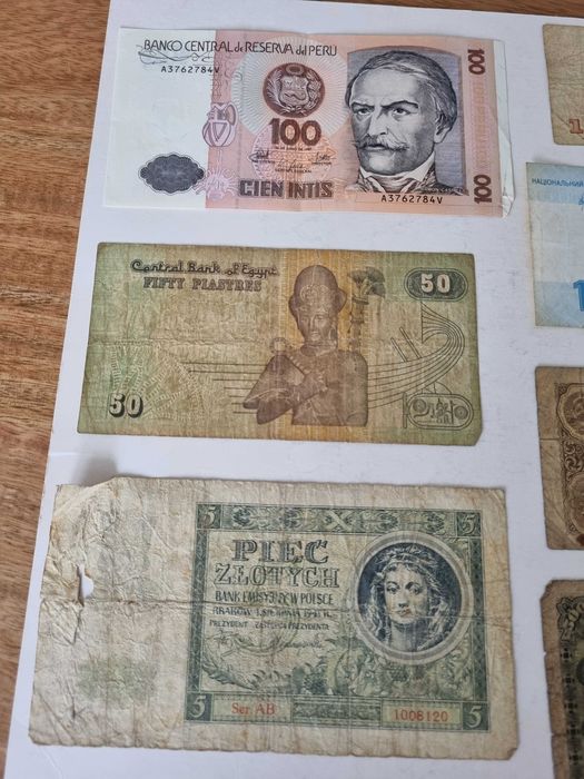 Stare banknoty 10 sztuk