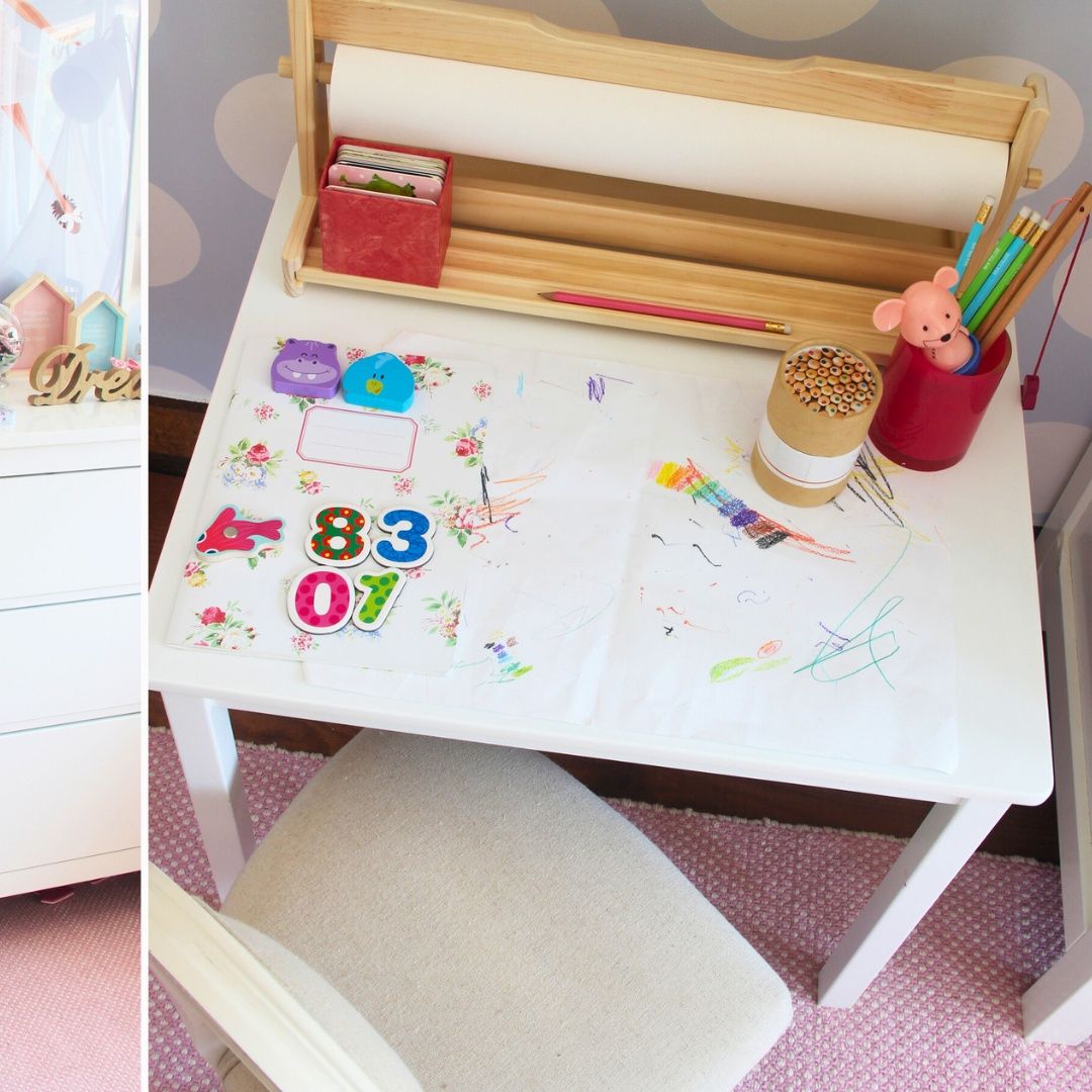 Mesa, IKEA, modelo KRITTER branco
Para crianças ou mesa de apoio