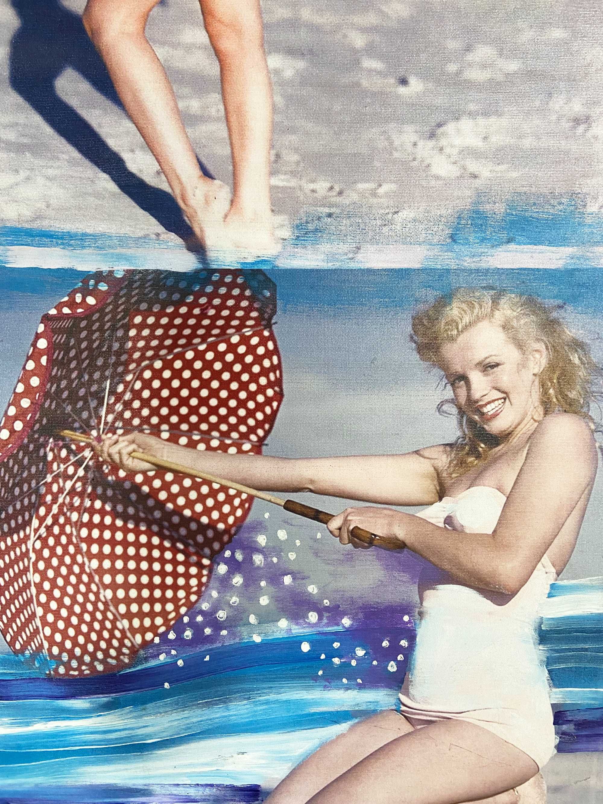 Obraz nowoczesny, Marilyn Monroe na płótnie mixedmedia