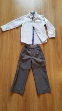 Next elegancki komplet chłopięcy (koszula + 2 pary spodnie)r. 98