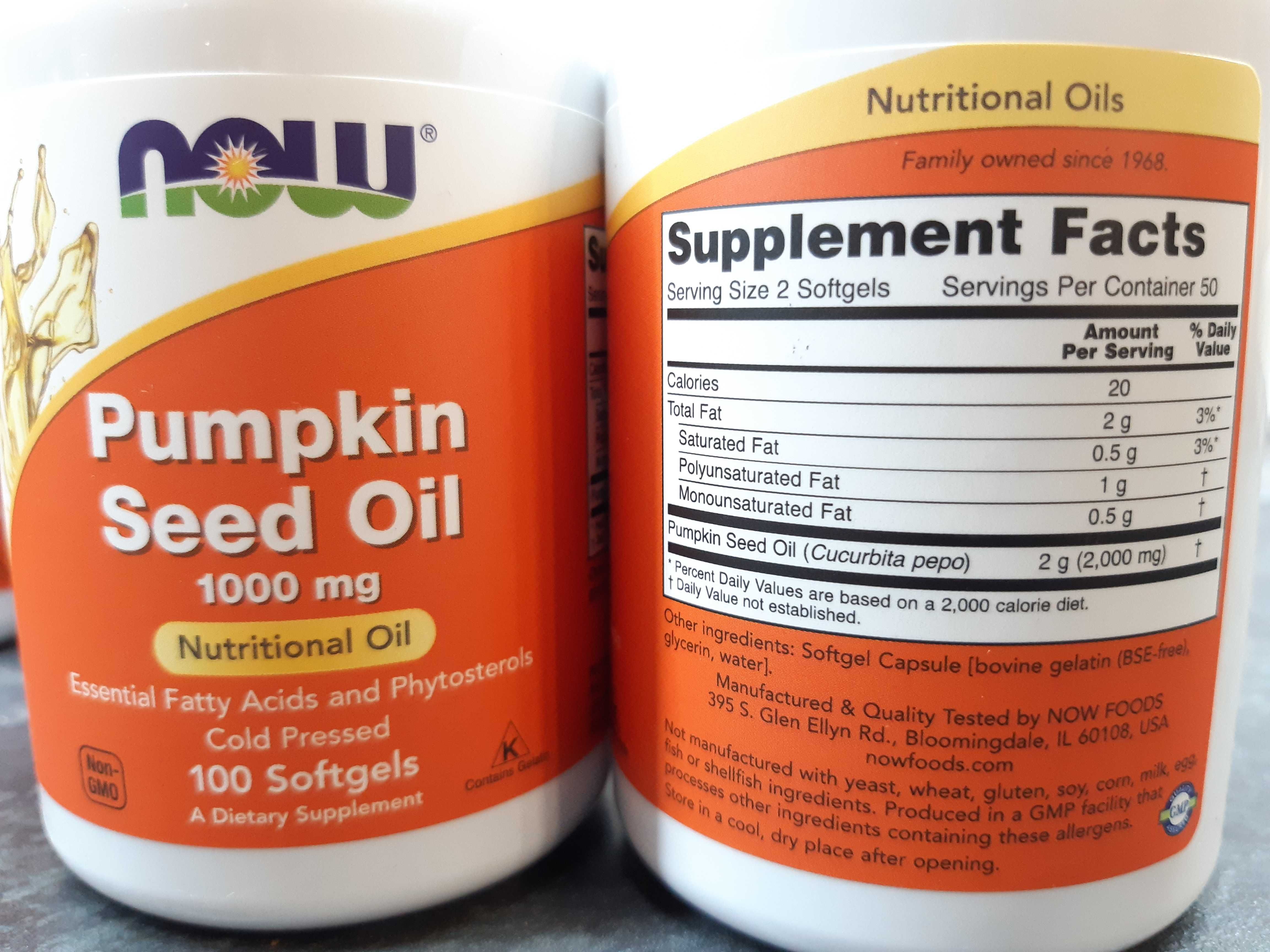 Now Foods, Pumpkin Seed Oil (100 капс.), тыквенное масло