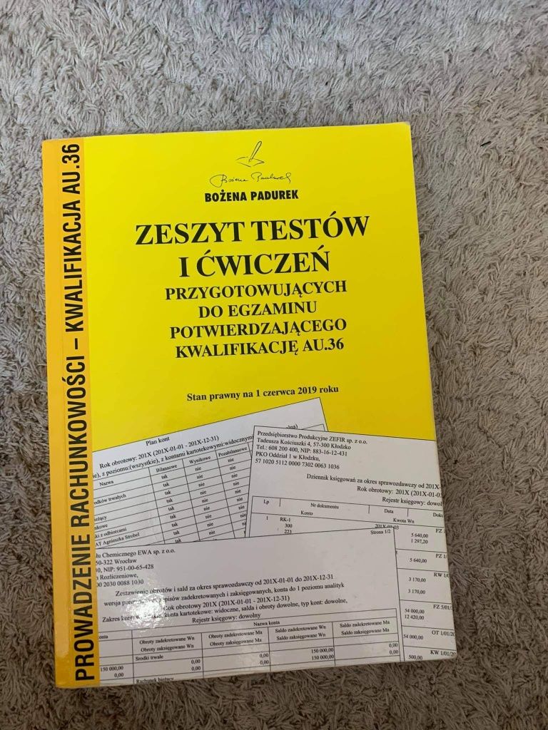 Zeszyt testów i ćwiczeń. Prowadzenie rachunkowości. Kwalifikacja A.36.