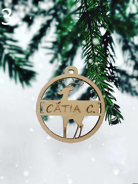 Bolas de Natal com nome personalizável, entrega na hora