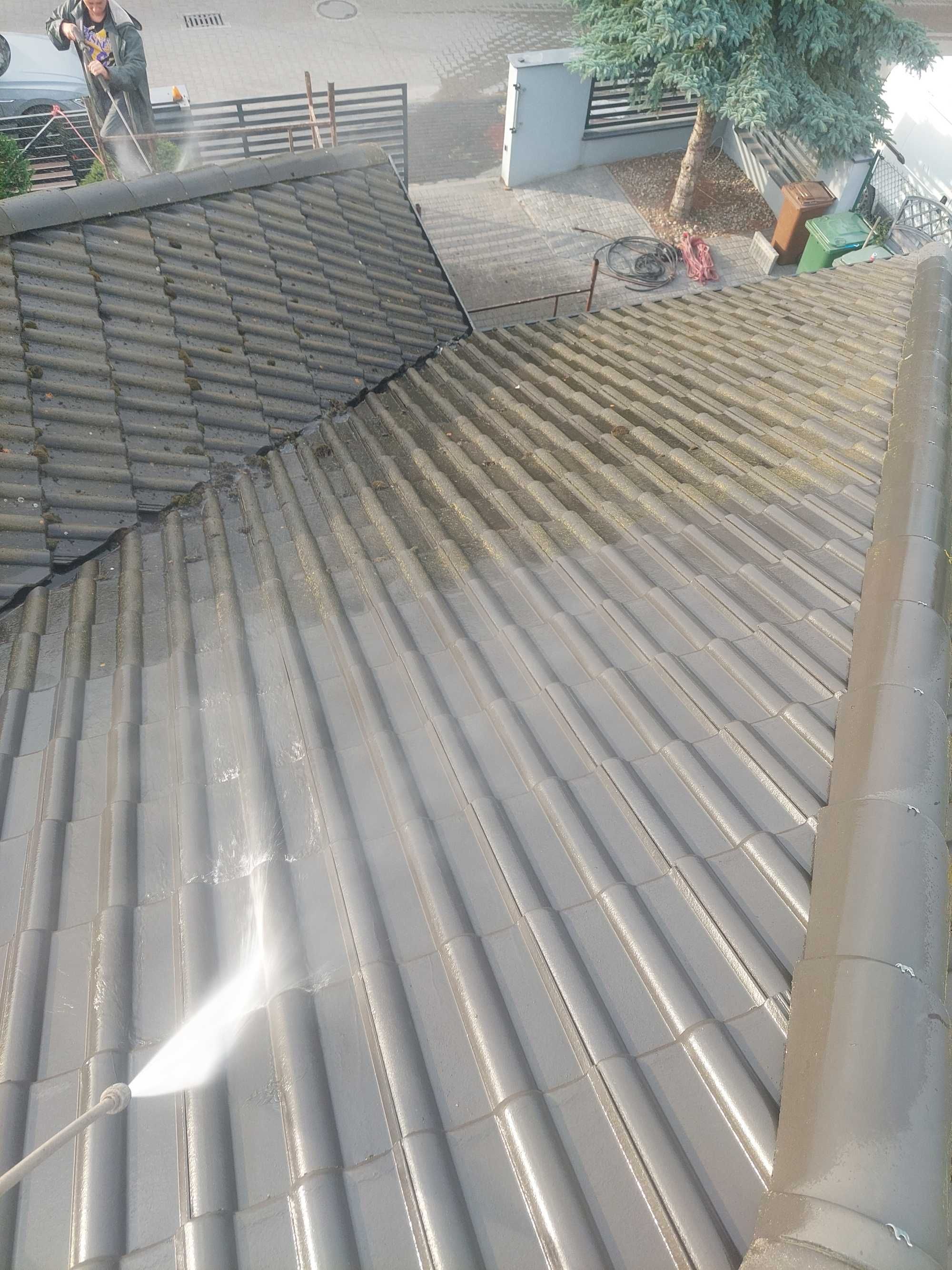 Mycie dachu elewacji kostki brukowej Malowanie dachu elewacji podbitka