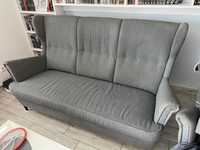 Kanapa plus fotel uszak z podnóżkiem Ikea