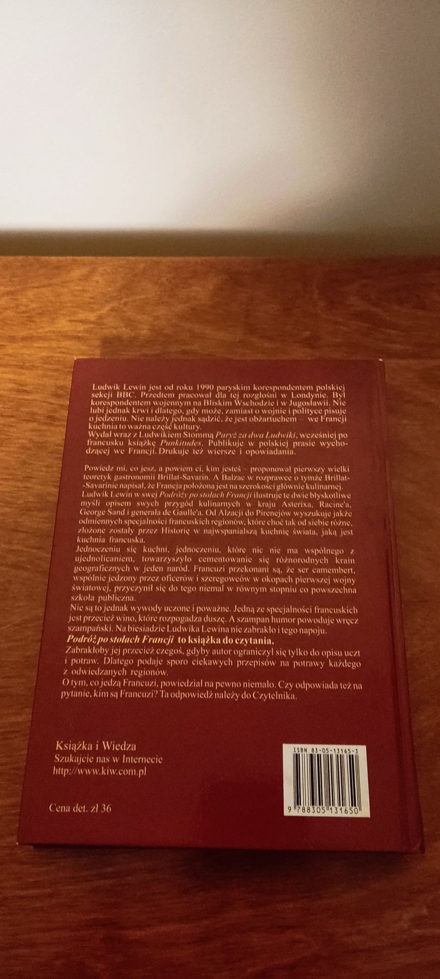 Podróż po stołach Francji Ludwik Lewin dedykacja autora