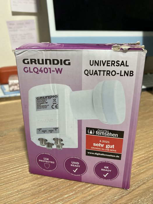 PARA ANTENA LNB Quattro Universal Grundig GLQ401-W – Novo na caixa