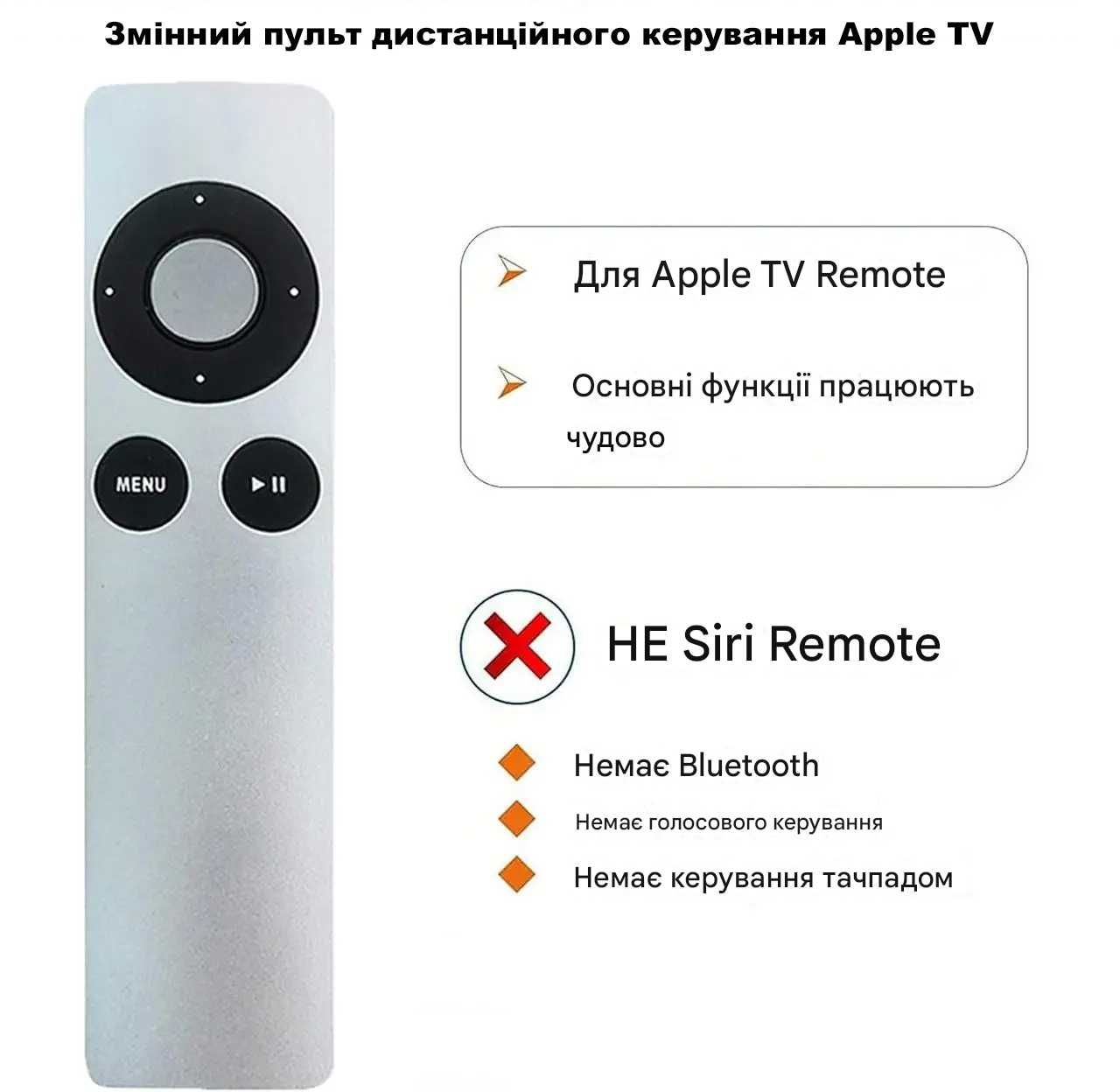 Змінний пульт дистанційного керування AppleTV 1 2 3 A1294/MC572 A1427/