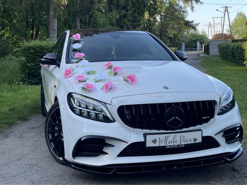 Auto do ślubu Mercedes AMG C43s wesele imprezy okolicznościowe