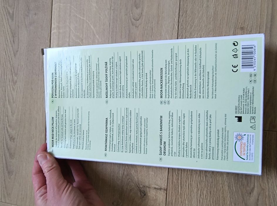 Poduszka pod kark z wypełnieniem z borowiny Sensiplast