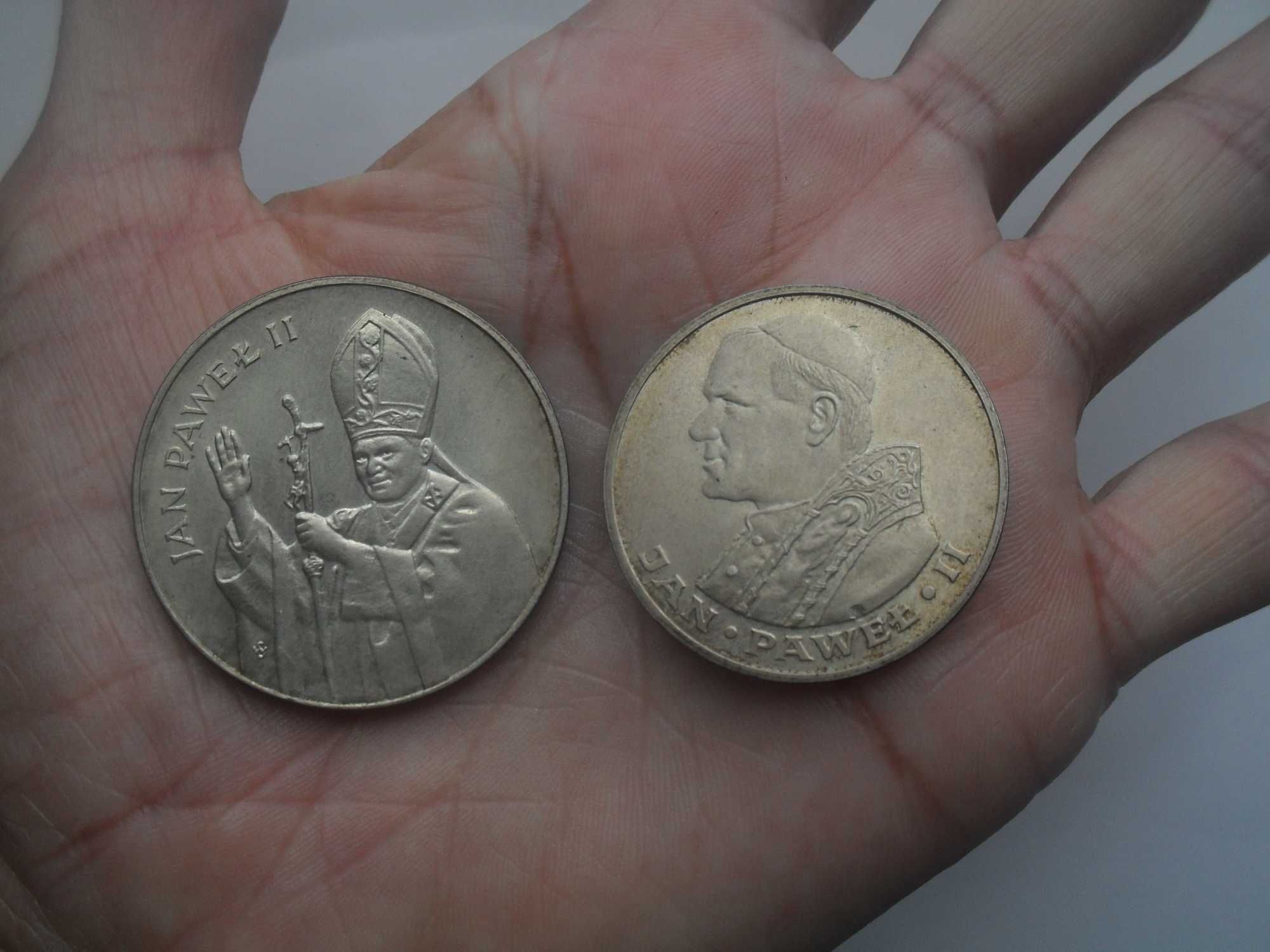 Papież Jan Paweł II-monety 1000 zł 1983 i 10000 zł 1987-srebro-cena os