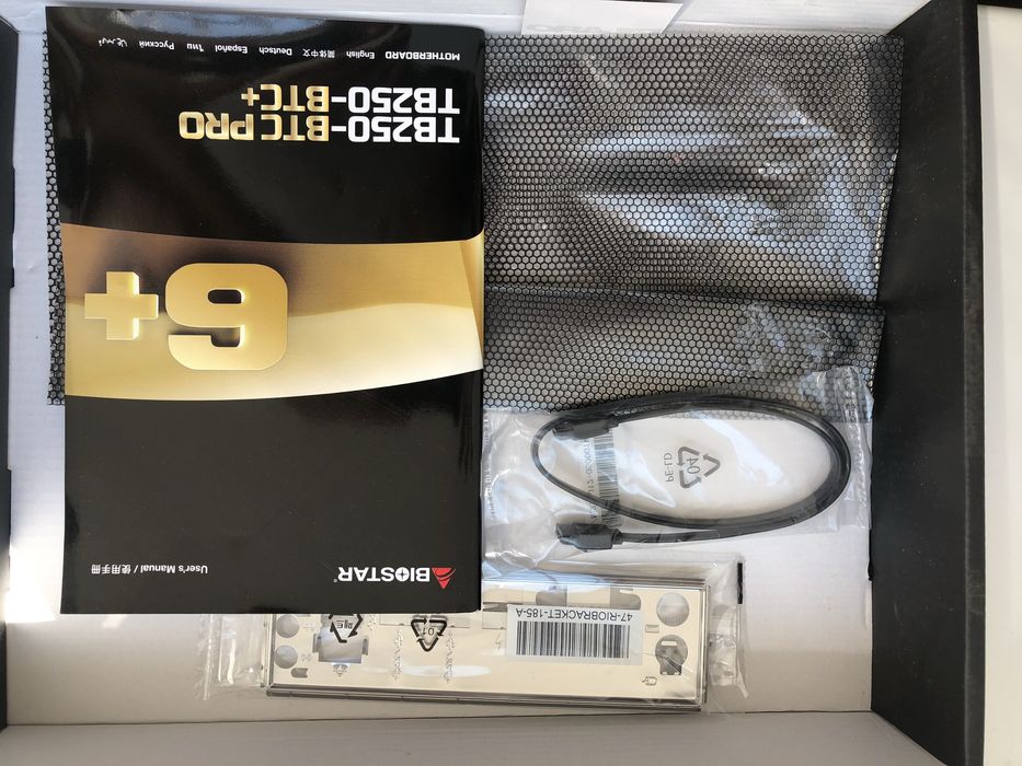 Комплект Biostar TB250-BTC+ проц. Intel G3900 + кулер, ddr 4gb.