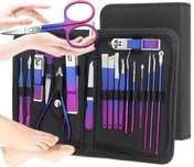 Zestaw do manicure pedicure paznokci przybornik obcinaczki 18w1