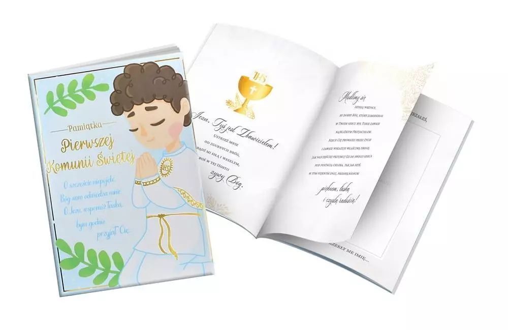 Pamiątka komunii. Kukartka
