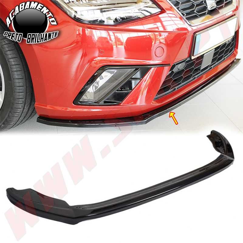 LIP SPOILER SEAT IBIZA 6F MK5 (BLACK GLOSS) (2017-) - Novo