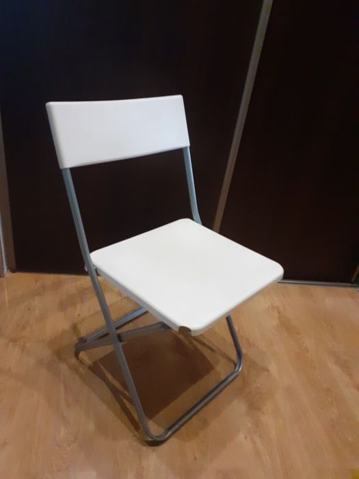Krzesła Ikea 3 sztuki składane białe