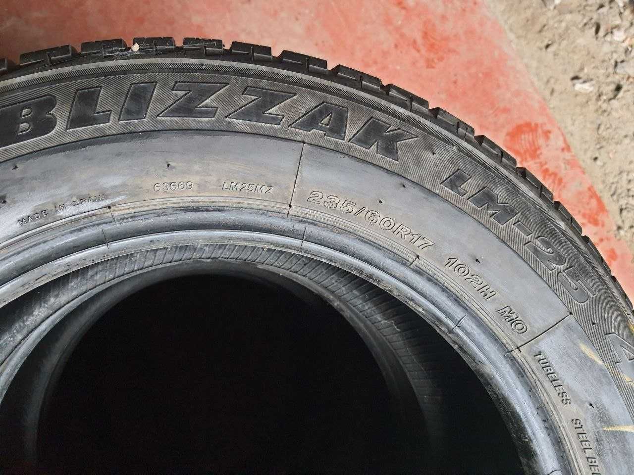 Авто шина Bridgestone Blizzak LM-25 235/60 R17 зима. 2шт Доставка