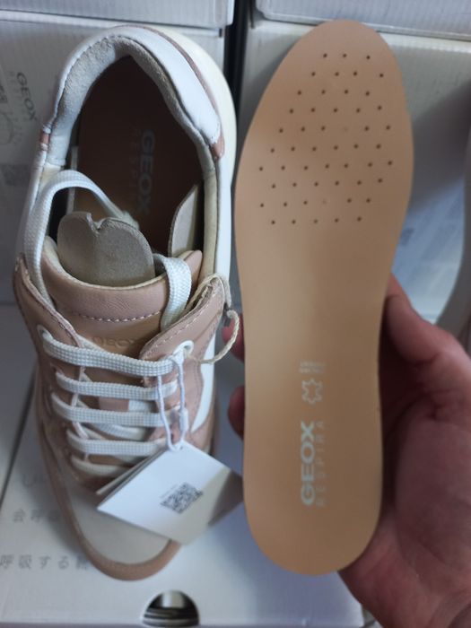 Кеди мокасини Geox D Dalyla Italy patent біло-рожеві