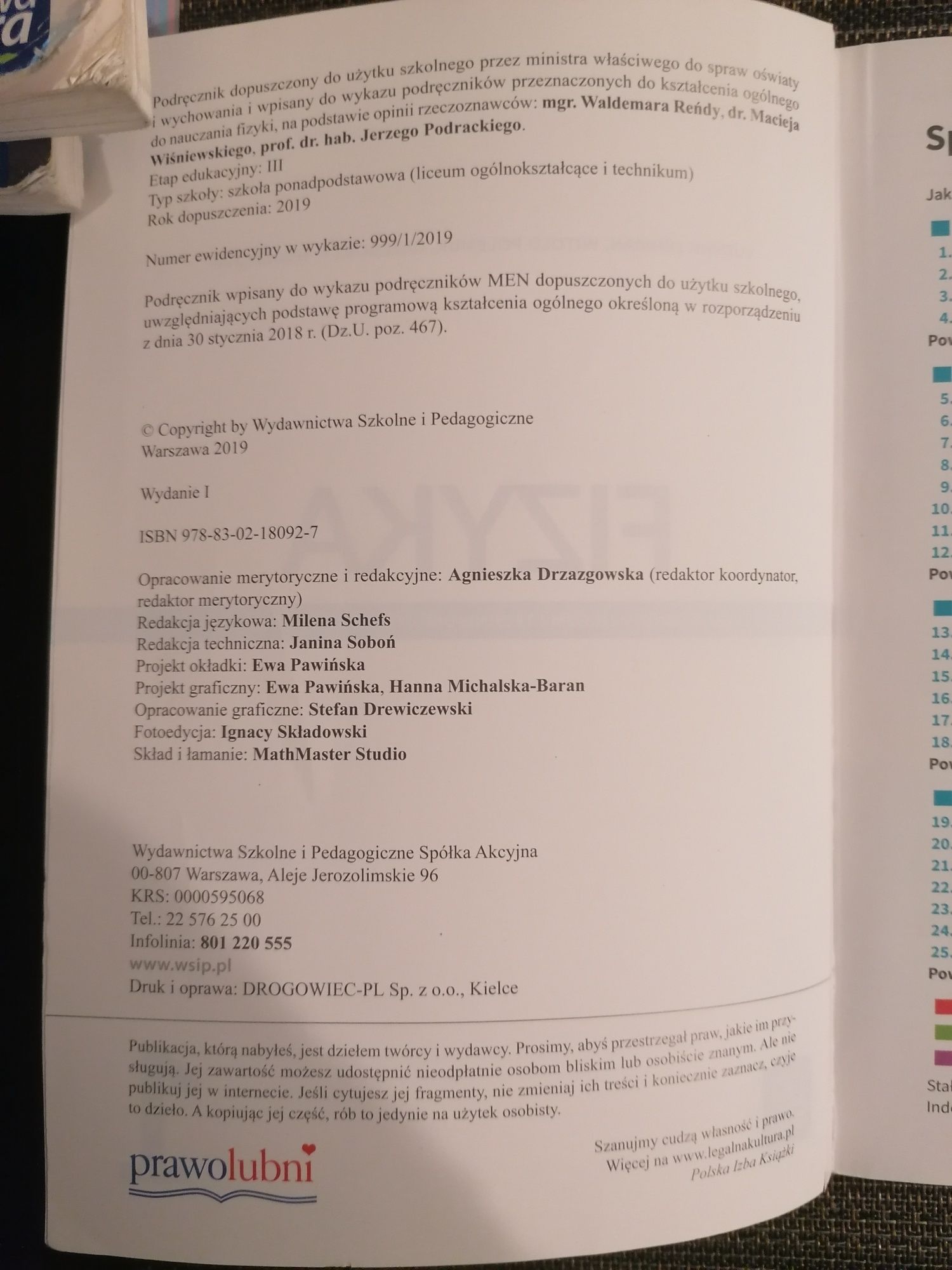 Fizyka 1 podręcznik liceum,technikum, zakres podstawowy