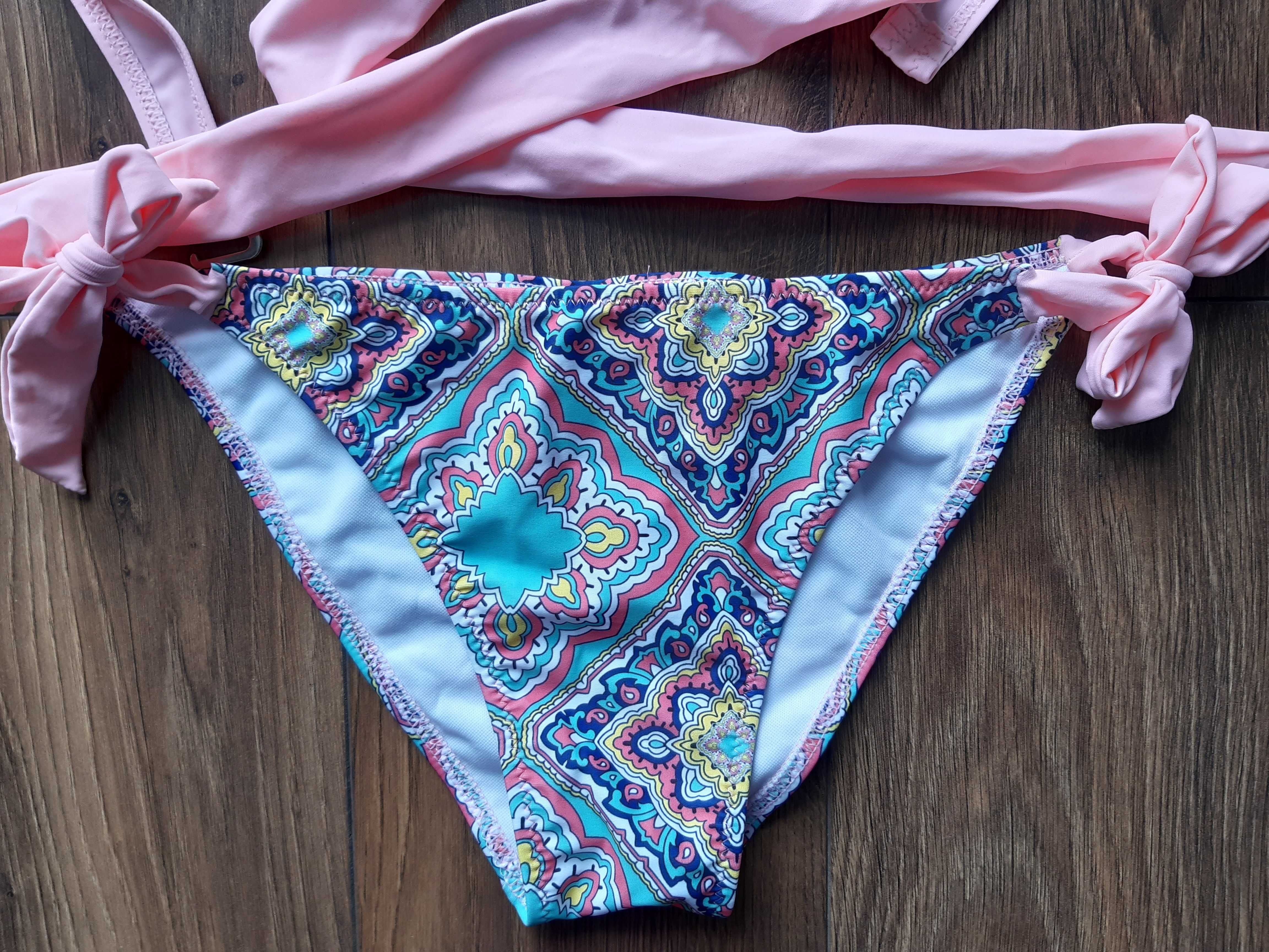 Nowe bikini strój kąpielowy pastelowe kolory PUSHUP rozmiar M WROCŁAW
