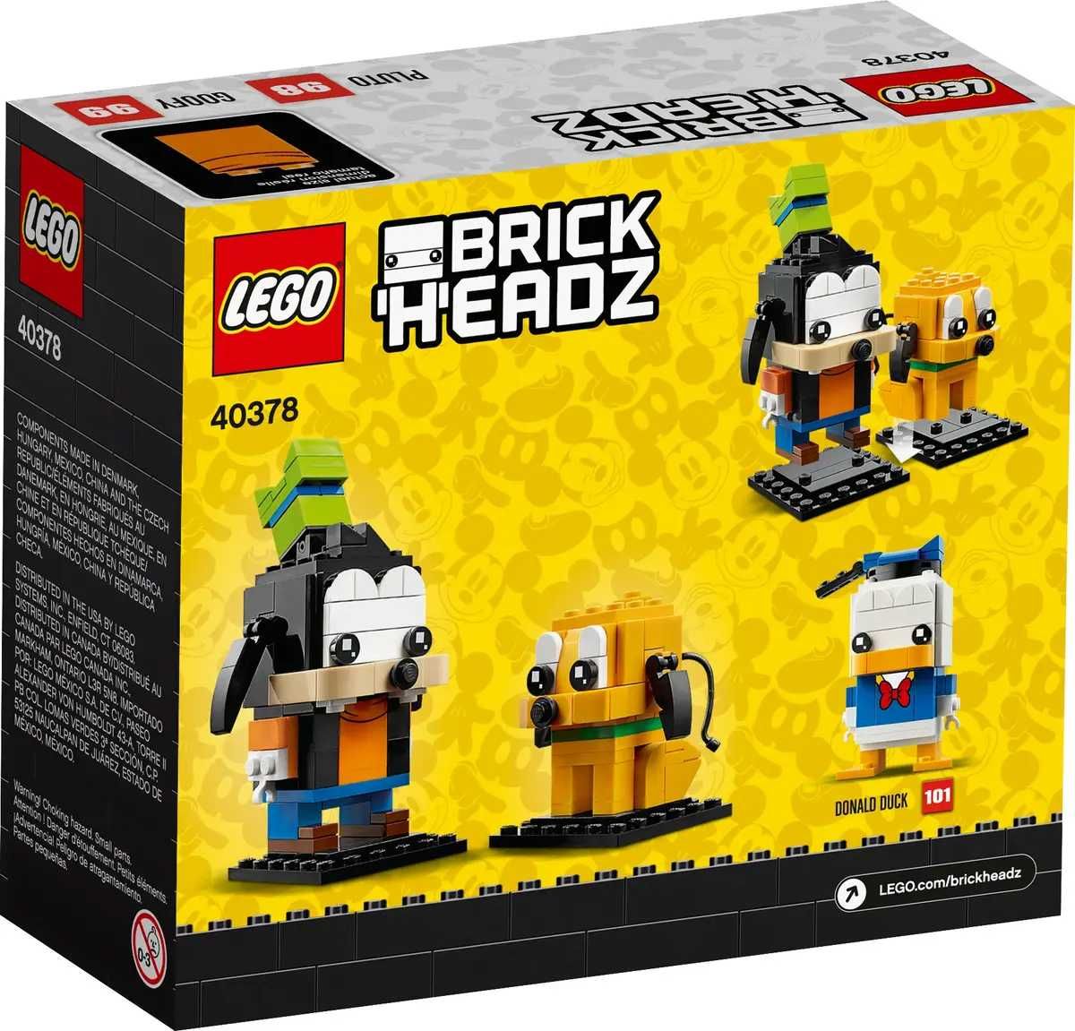 Конструктор LEGO Гуфи и Плутон 40378 BrickHeadz