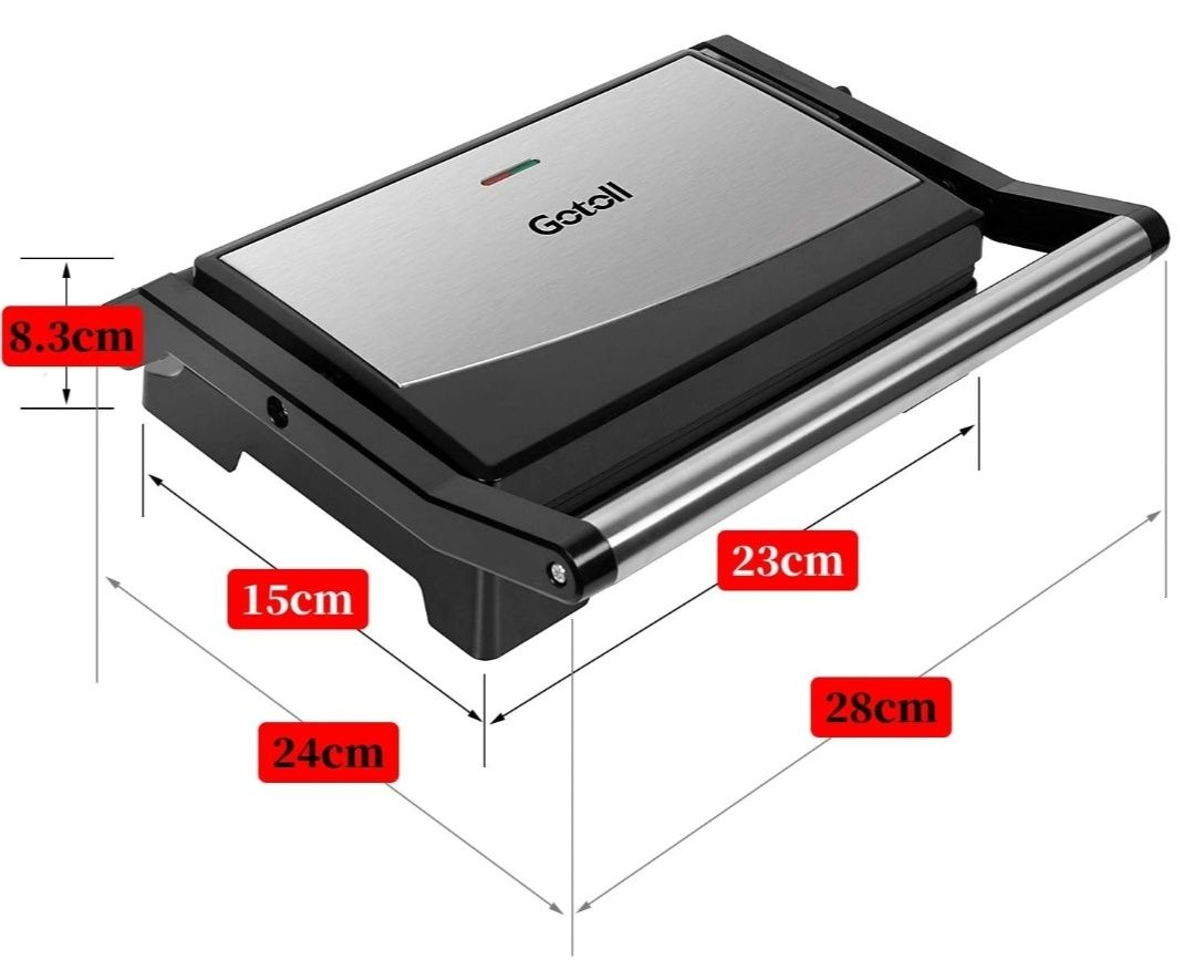 Opiekacz do kanapek panini grill 1000W Gotoll GLHS152D
