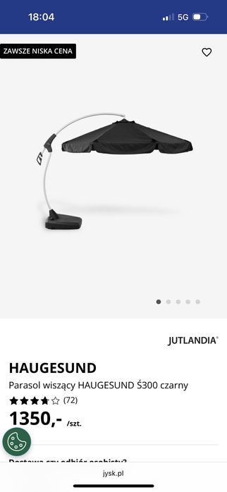 Parasol ogrodowy jysk