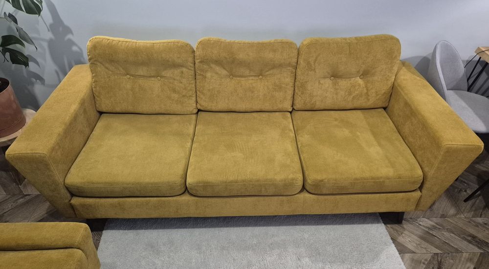 Musztardowa Sofa Veroli + Pufa !!