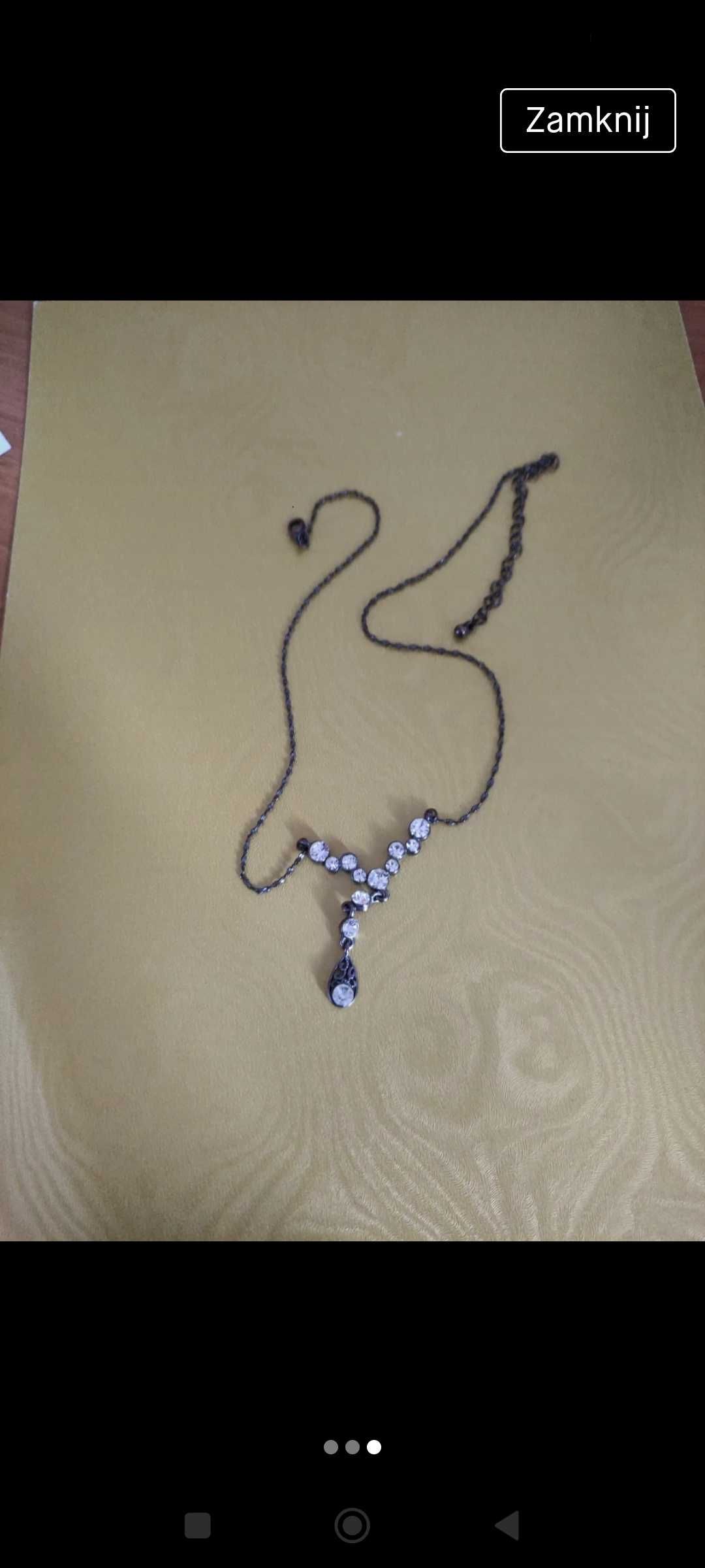 Naszyjnik w kolorze srebrnym 49 cm