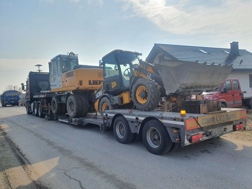 Transport kombajnów sieczkarni opryskiwaczy maszyn domków gabarytów