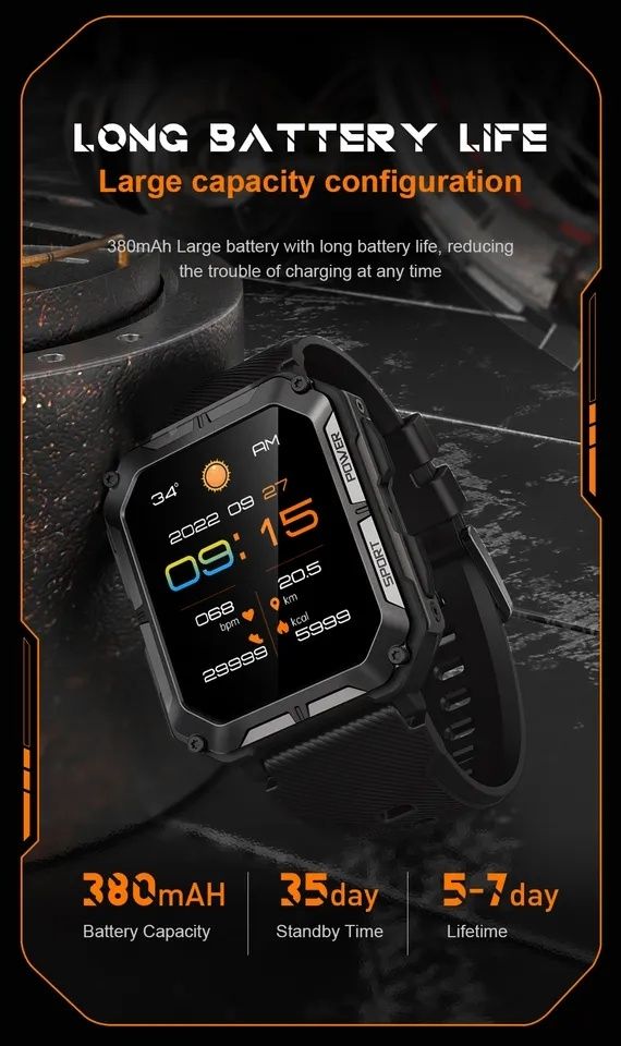 Zegarek c20pro pancerny i wodoodporny