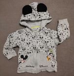 Bluza z Myszka Mickey i uszkami na kapturze r. 92