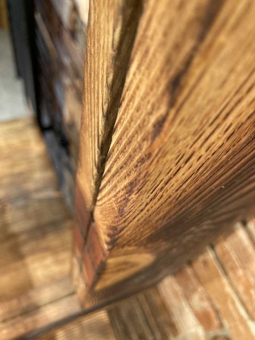 Szafka łazienkowa z lustrem stare postarzane drewno industrialne