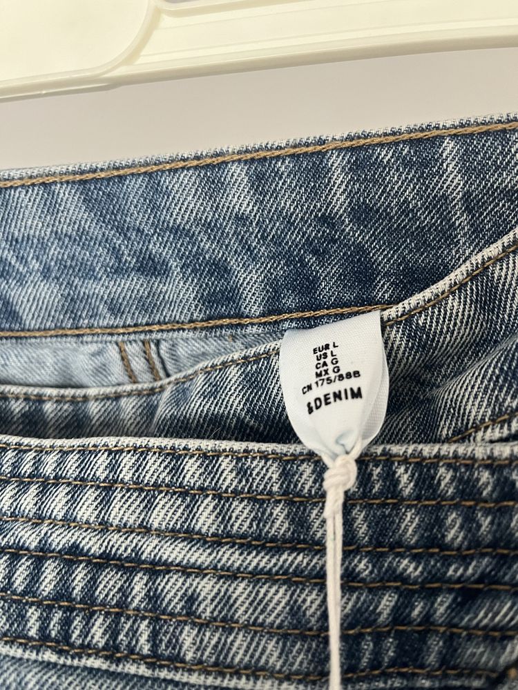 NOWA Dżinsowa wiązana spódnica mini denim na zakaldkę H&M rozm L