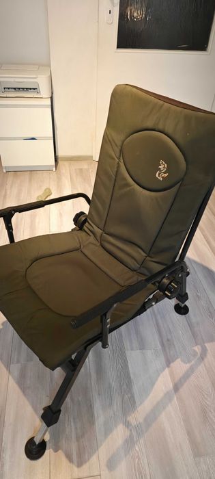 Fotel Wędkarski Turystyczny Składany Regulowany bardzo mocny