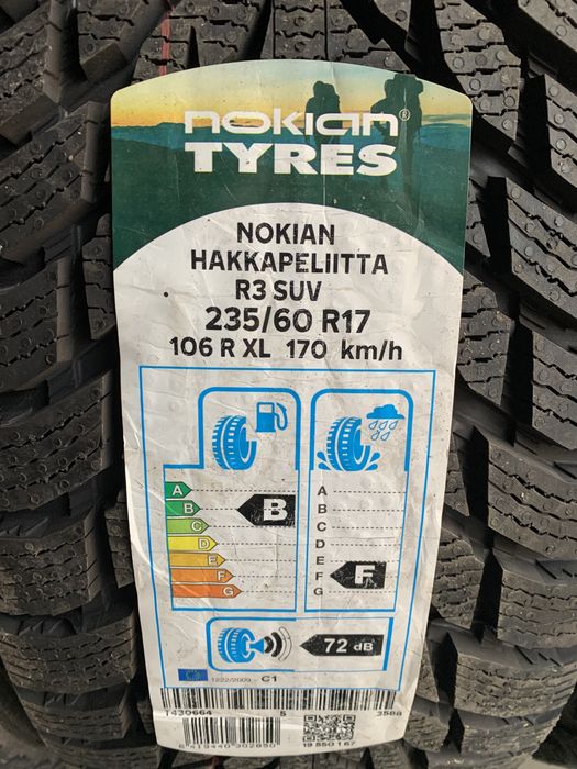 Нові 225/65R17 Nokian Hakkapeliitta R3 SUV зимові шини