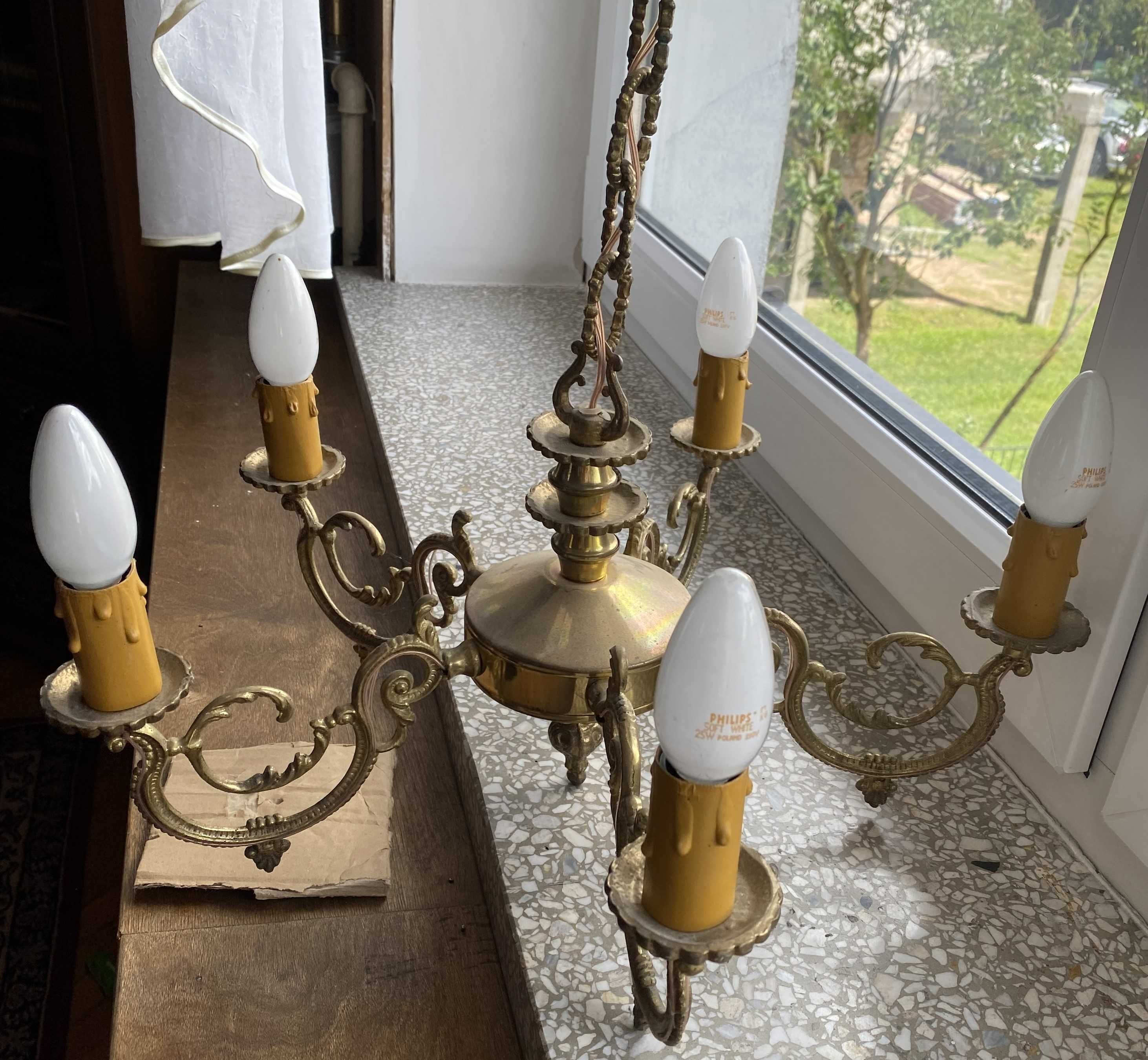 żyrandol, 5 ramion