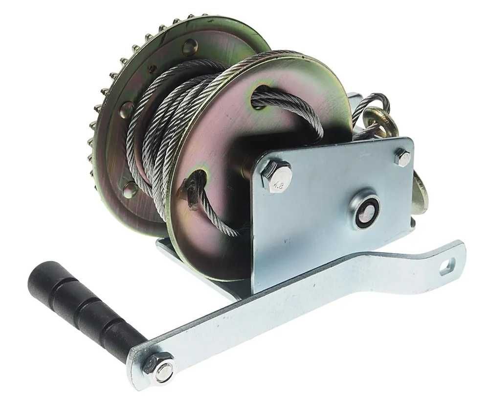 Барабанна лебідка GEAR WINCH (850 кг, 10 м, 5 мм) барабанная лебедка