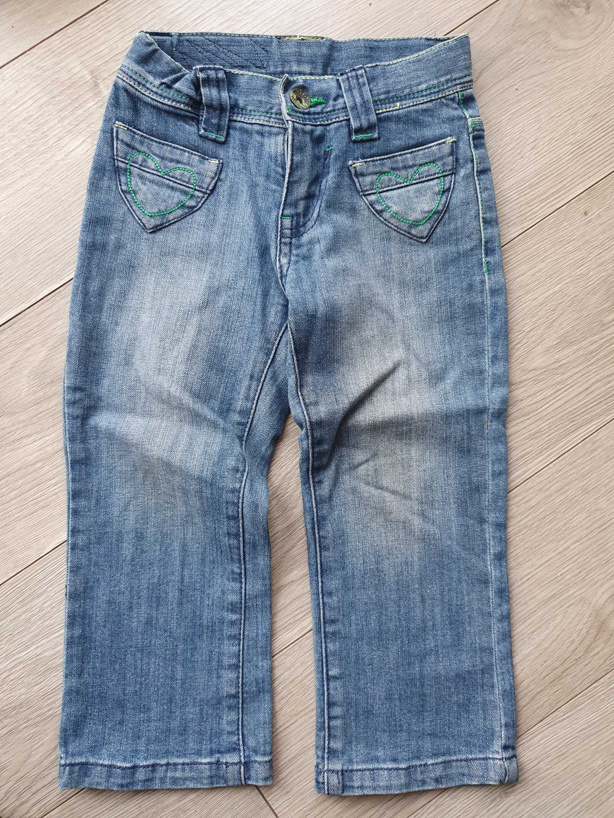 Spodnie spodenki jeans  rozm 98