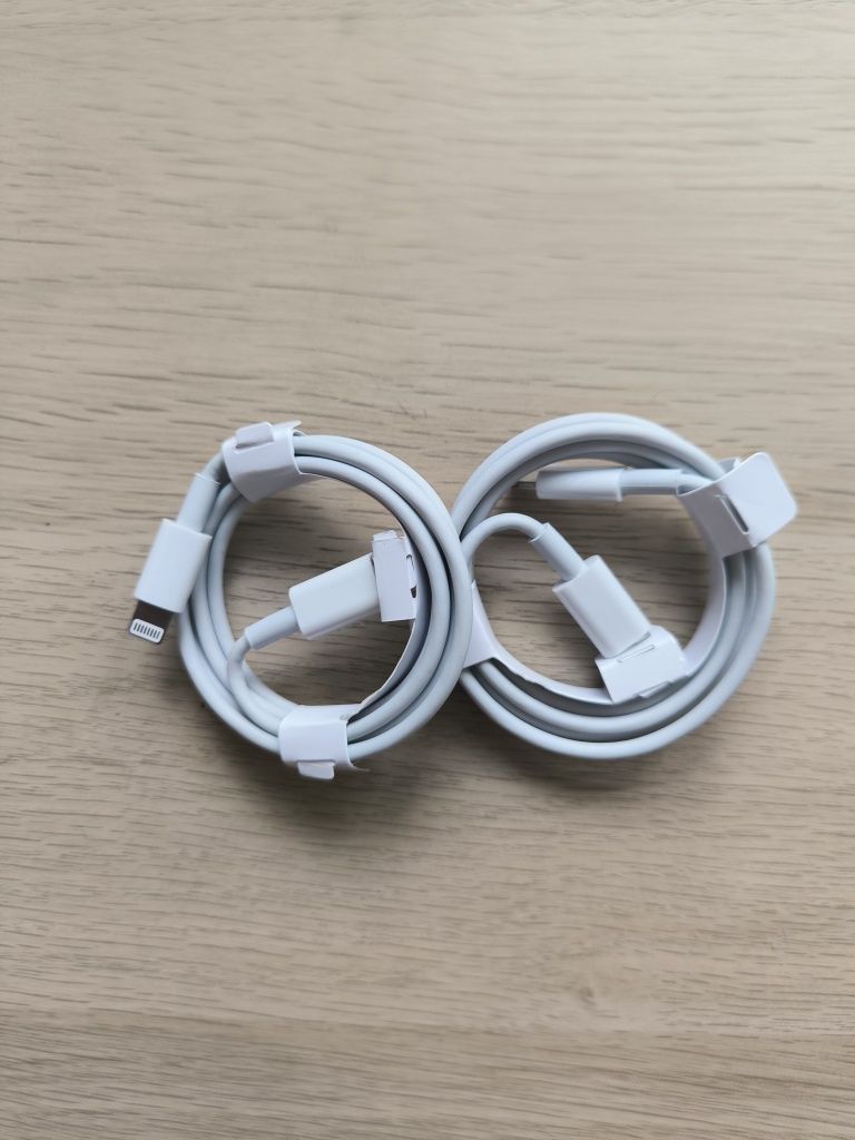 NOWY ZESTAW 2x przewód Szybki do Apple Lightning - USB-C (1 metr)