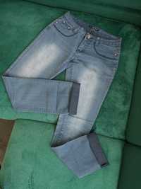 Spodnie jeansy dżinsy niebieskie, S 36