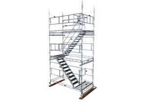 Wynajem rusztowań fasadowych, schodni, modułowych